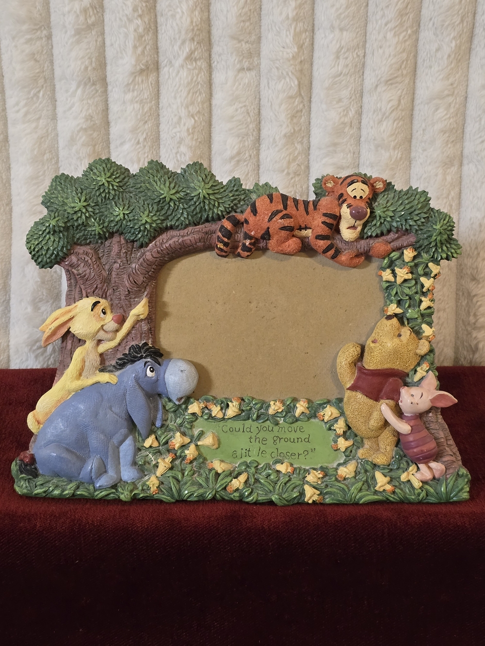 Vintage Disney Simply Pooh 3D Resin Picture Frame - Winnie the Pooh & Friends